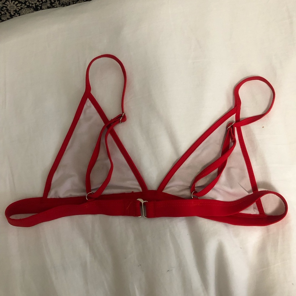 Red Top triangle Bikini - Picture 5 of 7